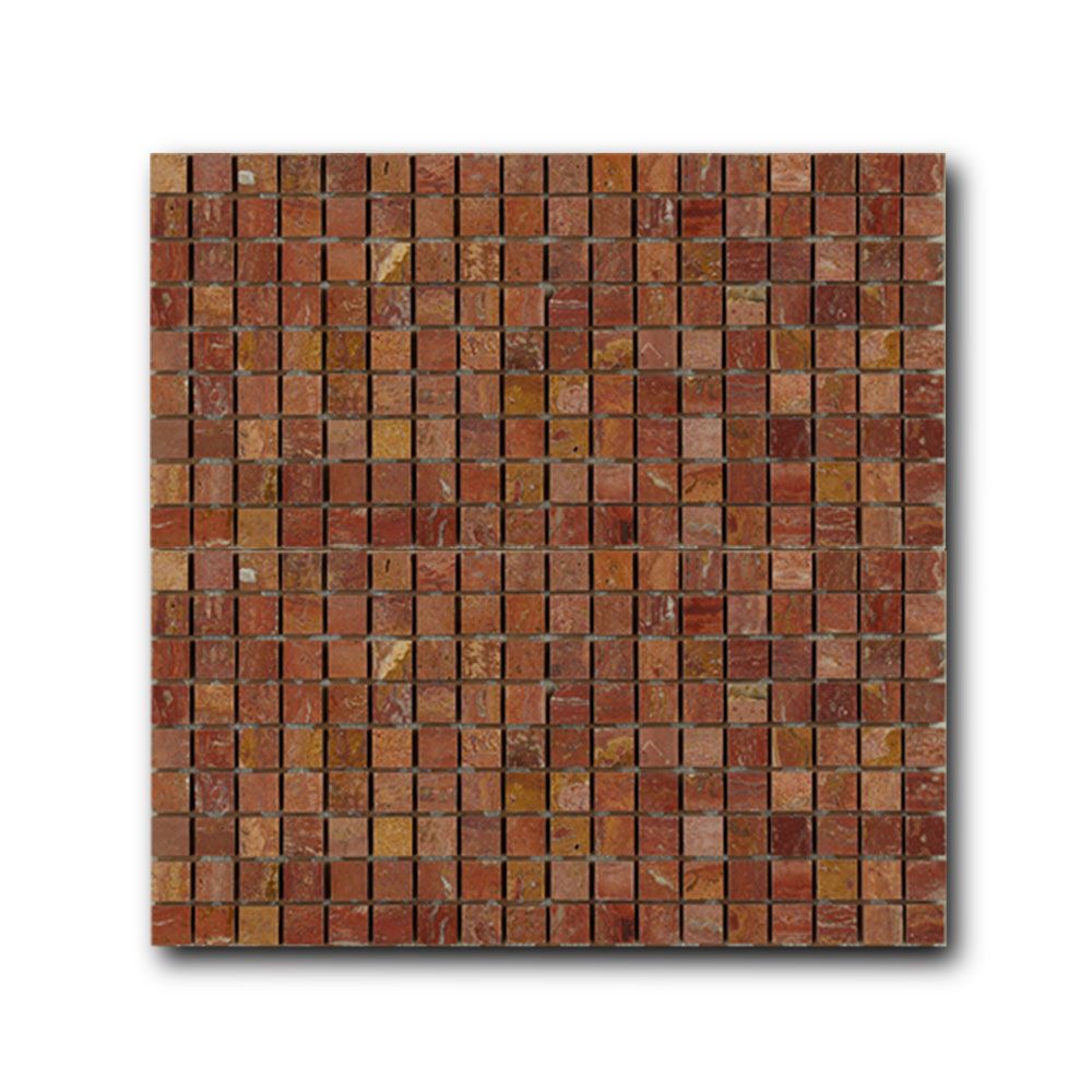 Art&Natura Marble Mosaic (1,5х1,5) Red Travertine 30,5х30,5