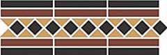 Top Cer Border GUILFORD 2 Strip Stand.(Dot14, Tr.1/2 21, Strip 20+14) 42х14,5 см