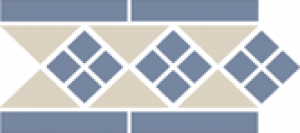 Top Cer Border LISBON with 1 strip (Tr.16, Dots 11, Strips 11) 28х15 см