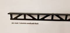 Butech Профили B71342715 12,5x3x2500 Pro-Mate 3 Aluminium Anodizado Black Matt