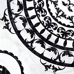 Cersanit Oriental напольная вставка черно-белая (OE6R442DT) 42x42