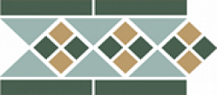 Бордюр керамический Border LISBON with 1 strip (Tr.13, Dots 18+03, Strips 18) 28х15 см