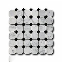 Art&Natura Octagon Pattern Bianco Carrara+Nero Marquina 30,5х30,5