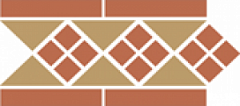 Top Cer Border LISBON-1 with 1 strip (Tr.03, Dots 04, Strips 04) 28х15 см